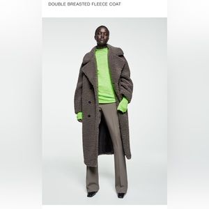 Double breasted Fleece Coat